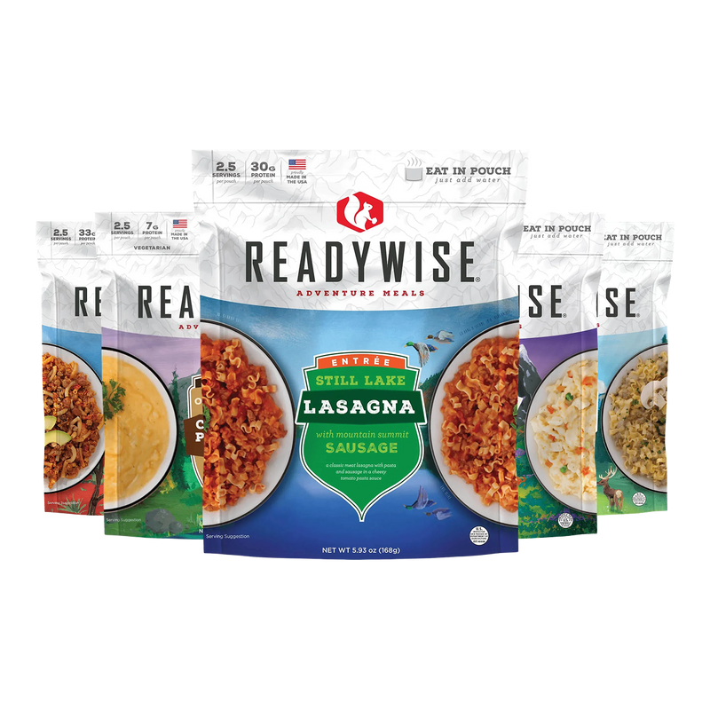 ReadyWise Emergency Food Supply - Protein Meals, Freeze Dried Food for Backpacking, Camping Essentials & Disaster Prepping Supplies
