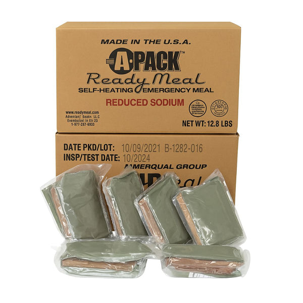 APACK Reduced Sodium Self Heating MRE Case – 12 Meals